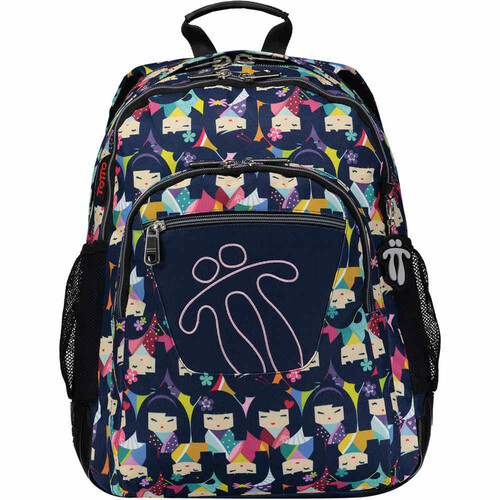 TOTTO MOCHILA CRAYOLES azul
