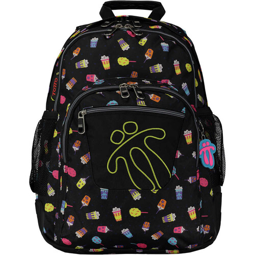 TOTTO MOCHILA CRAYOLES negro