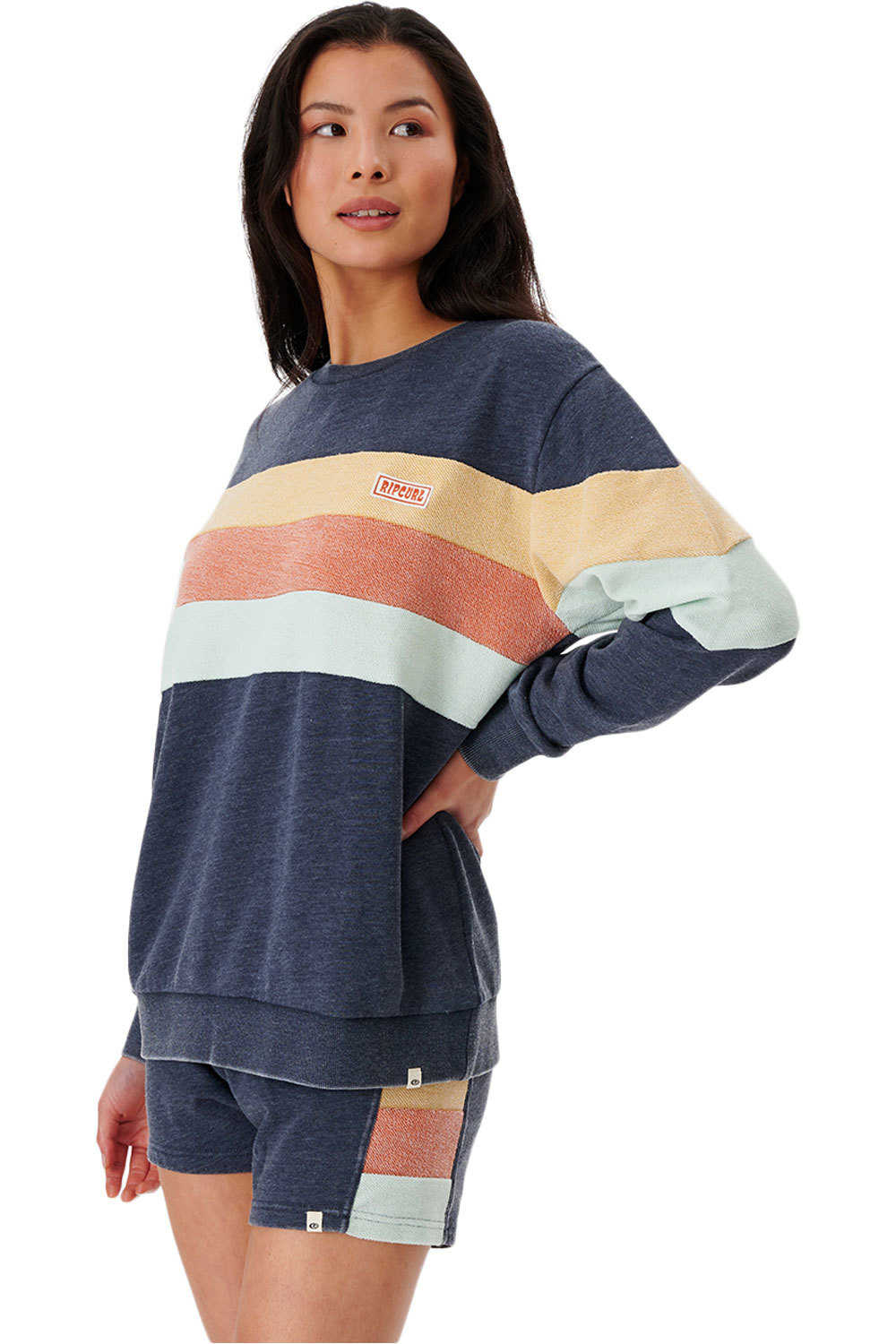Rip Curl sudadera mujer Rip Curl HEAT WAVE CREW vista detalle Rip Curl sudadera mujer Rip Curl HEAT WAVE CREW vista detalle