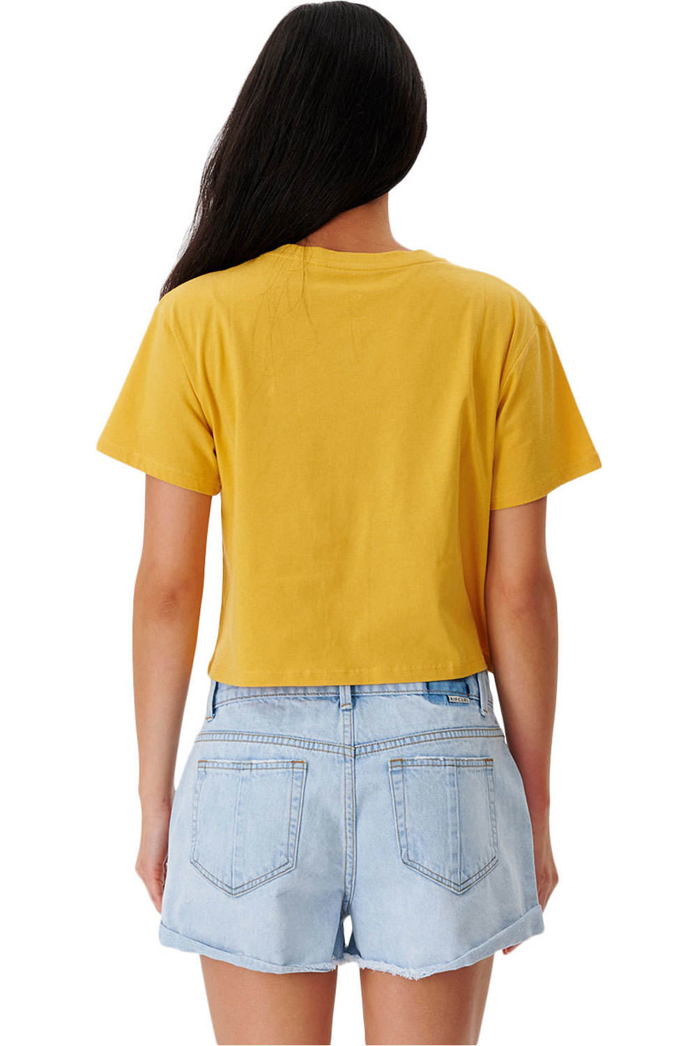 Rip Curl camiseta manga corta mujer Rip Curl SUNNY PARADISE CROP TEE vista trasera Rip Curl camiseta manga corta mujer Rip Curl SUNNY PARADISE CROP TEE vista trasera