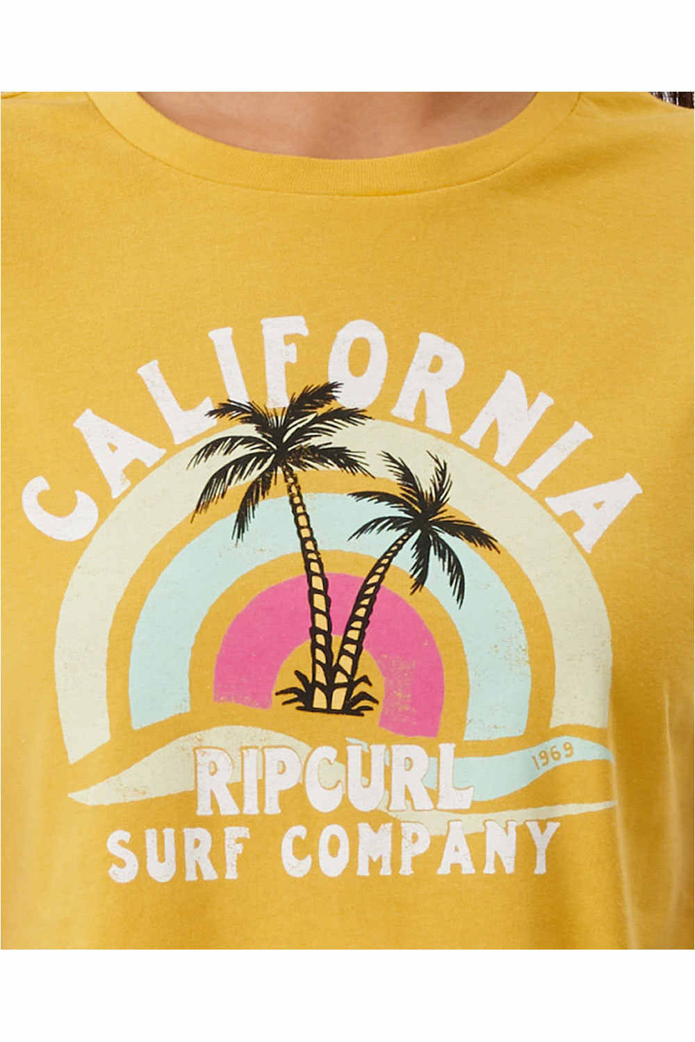 Rip Curl camiseta manga corta mujer Rip Curl SUNNY PARADISE CROP TEE vista detalle Rip Curl camiseta manga corta mujer Rip Curl SUNNY PARADISE CROP TEE vista detalle