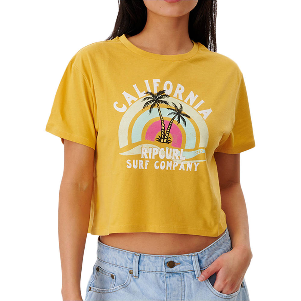 Rip Curl camiseta manga corta mujer Rip Curl SUNNY PARADISE CROP TEE 03 Rip Curl camiseta manga corta mujer Rip Curl SUNNY PARADISE CROP TEE 03
