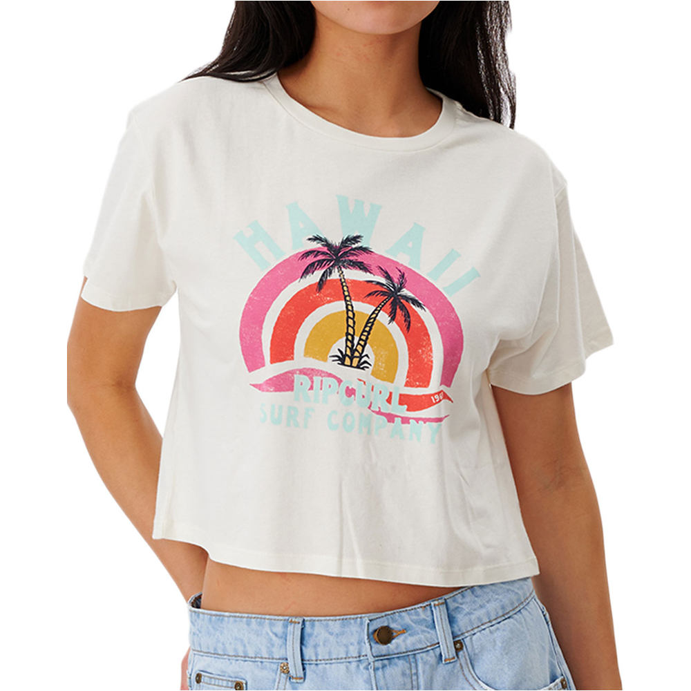 Rip Curl camiseta manga corta mujer Rip Curl SUNNY PARADISE CROP TEE 03 Rip Curl camiseta manga corta mujer Rip Curl SUNNY PARADISE CROP TEE 03