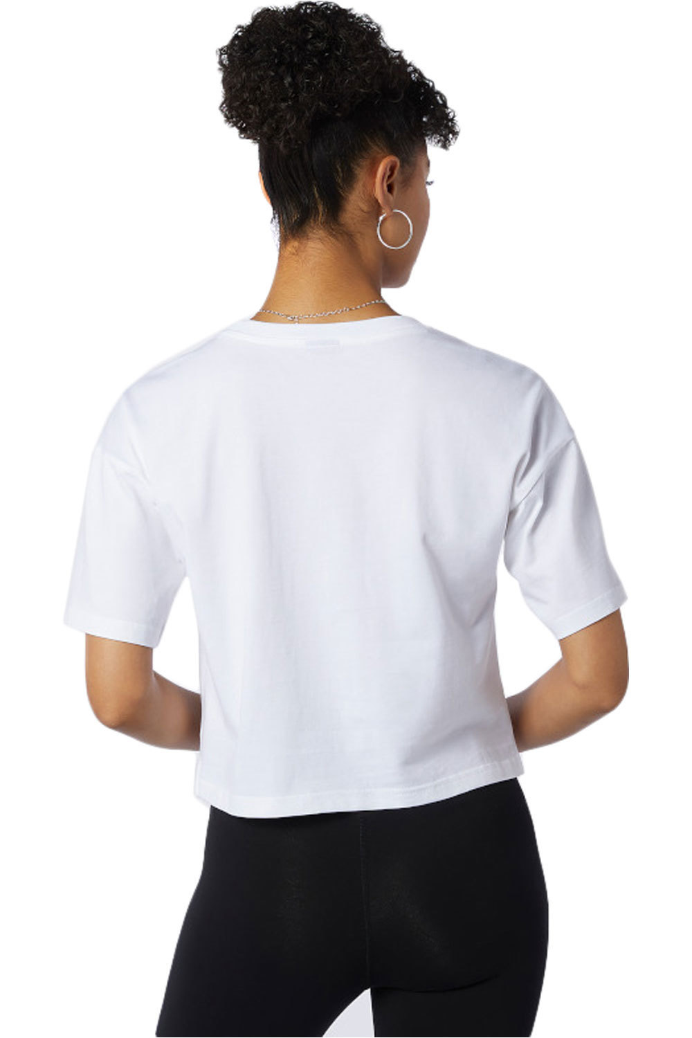 New Balance camiseta manga corta mujer New Balance NB Essentials Athletic Club Boxy Tee vista trasera New Balance camiseta manga corta mujer New Balance NB Essentials Athletic Club Boxy Tee vista trasera