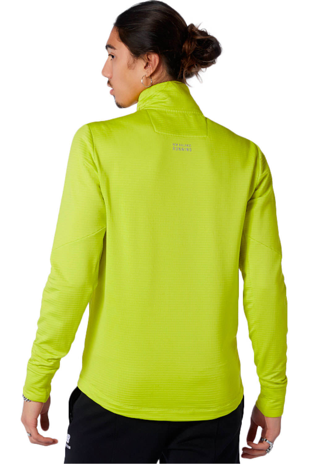 New Balance camiseta técnica manga larga hombre New Balance Impact Run Grid Back Half Zip vista trasera New Balance camiseta técnica manga larga hombre New Balance Impact Run Grid Back Half Zip vista trasera
