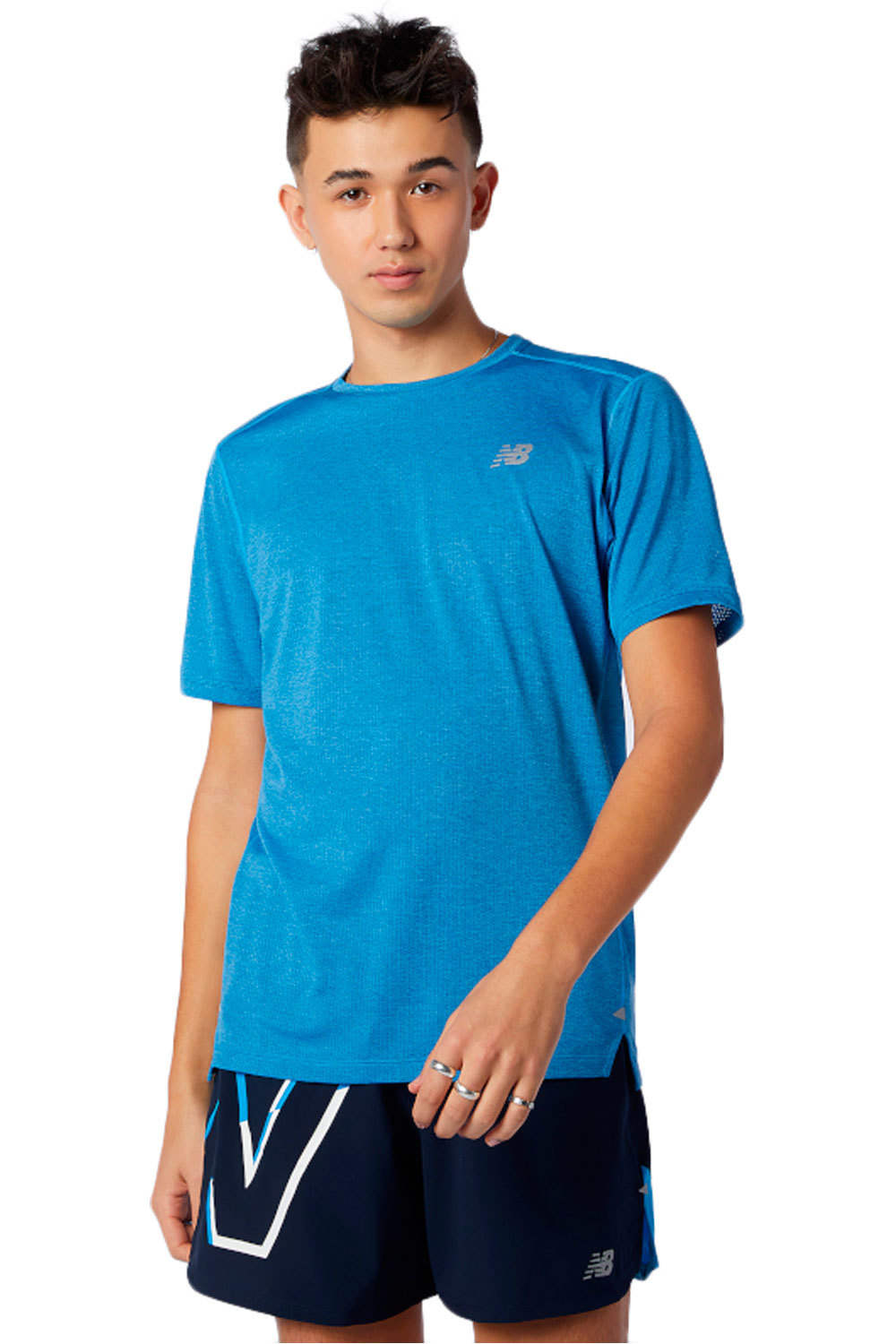 New Balance camiseta técnica manga corta hombre New Balance Impact Run Short Sleeve vista frontal New Balance camiseta técnica manga corta hombre New Balance Impact Run Short Sleeve vista frontal