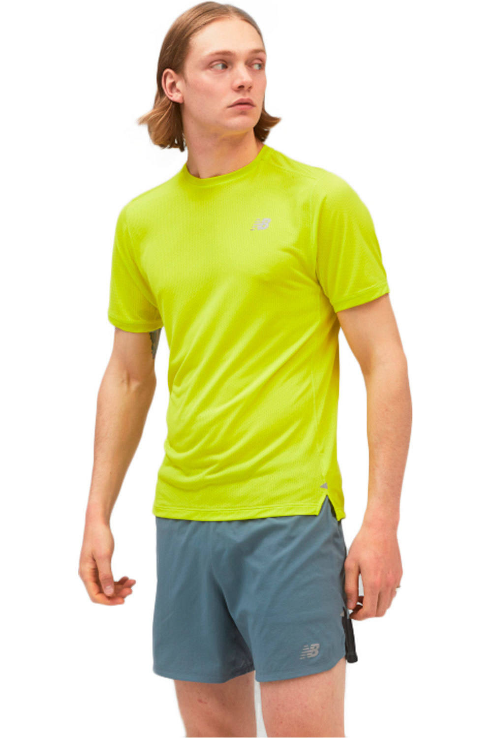 New Balance camiseta técnica manga corta hombre New Balance Impact Run Short Sleeve vista frontal New Balance camiseta técnica manga corta hombre New Balance Impact Run Short Sleeve vista frontal