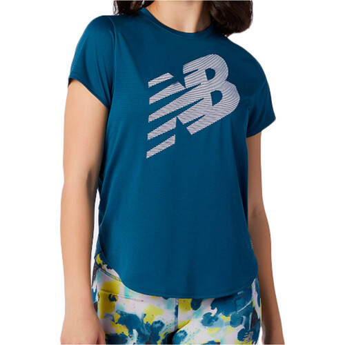 NEW BALANCE PRINTED ACCELERATE SHORT SLEEVE verde