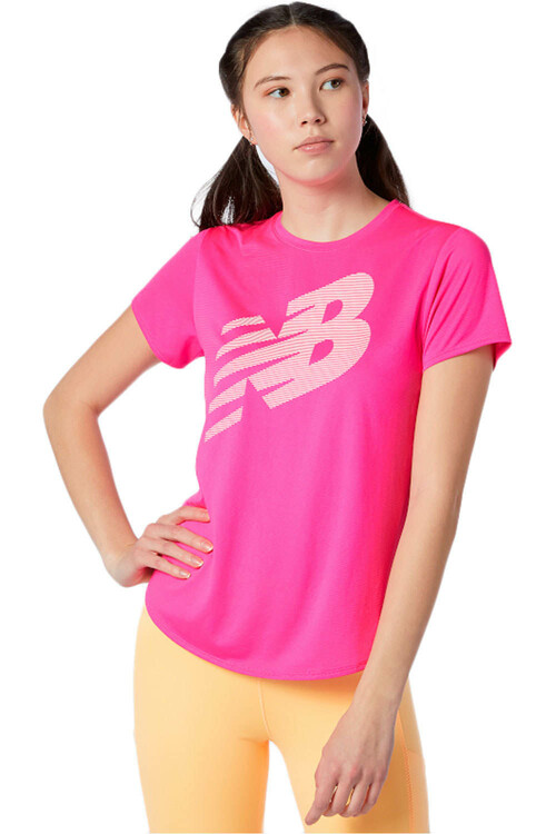 NEW BALANCE PRINTED ACCELERATE SHORT SLEEVE rosa