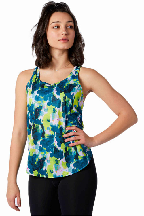 NEW BALANCE PRINTED ACCELERATE TANK azul