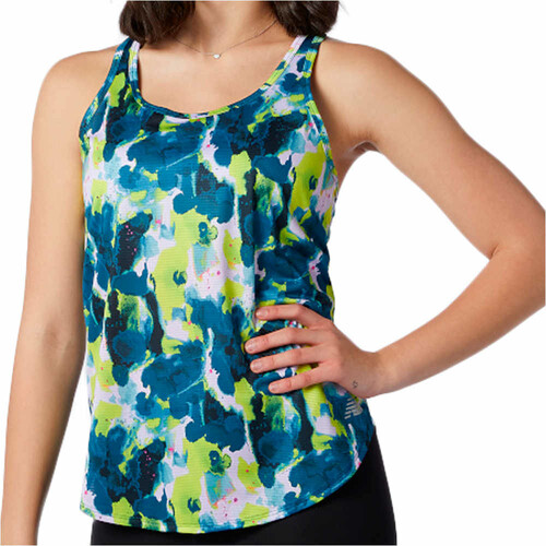 NEW BALANCE PRINTED ACCELERATE TANK azul