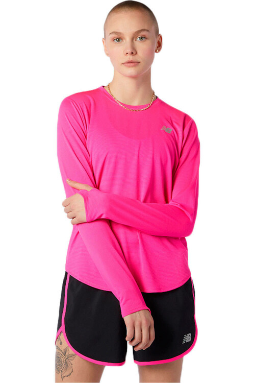 NEW BALANCE ACCELERATE LONG SLEEVE rosa