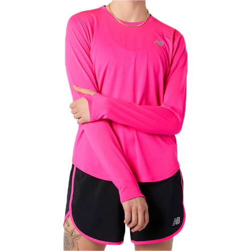 NEW BALANCE ACCELERATE LONG SLEEVE rosa