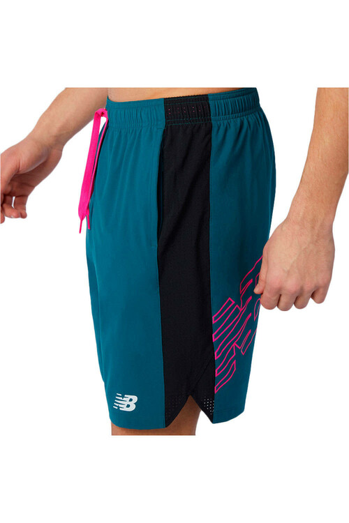 NEW BALANCE 9 INCH TENACITY WOVEN LOGO SHORT verde