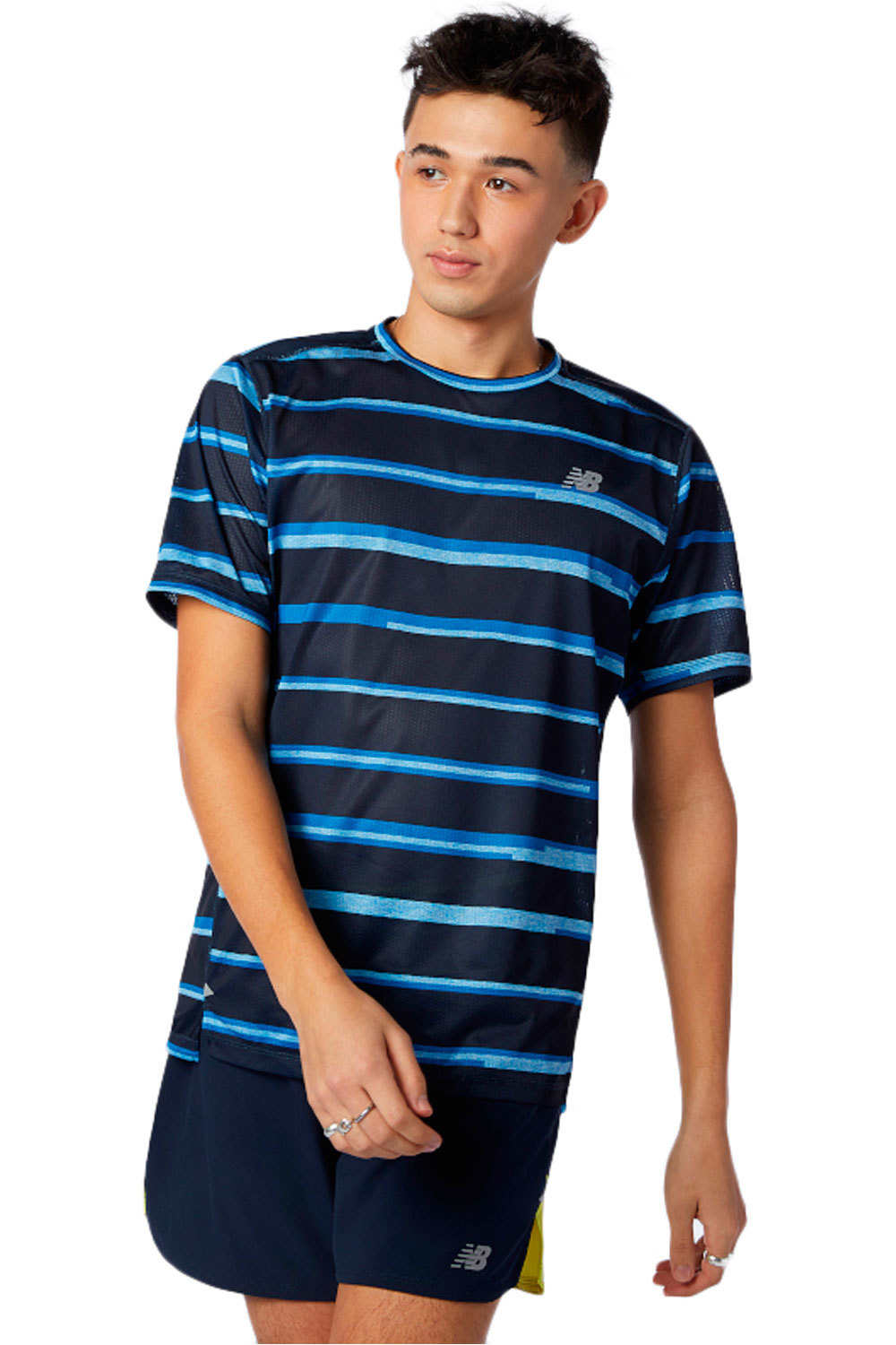 New Balance camiseta técnica manga corta hombre New Balance Printed Impact Run Short Sleeve vista frontal New Balance camiseta técnica manga corta hombre New Balance Printed Impact Run Short Sleeve vista frontal