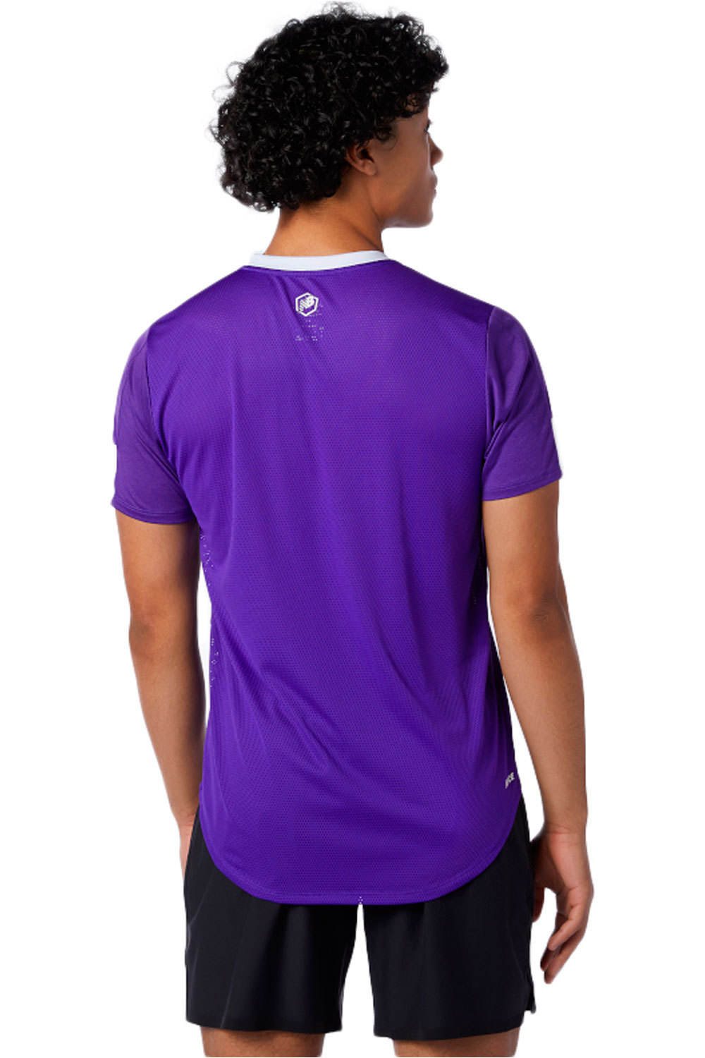 New Balance camiseta técnica manga corta hombre New Balance Printed Fast Flight Short Sleeve vista trasera New Balance camiseta técnica manga corta hombre New Balance Printed Fast Flight Short Sleeve vista trasera