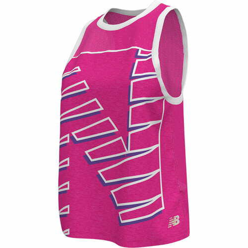 NEW BALANCE PRINTED FAST FLIGHT TANK rosa