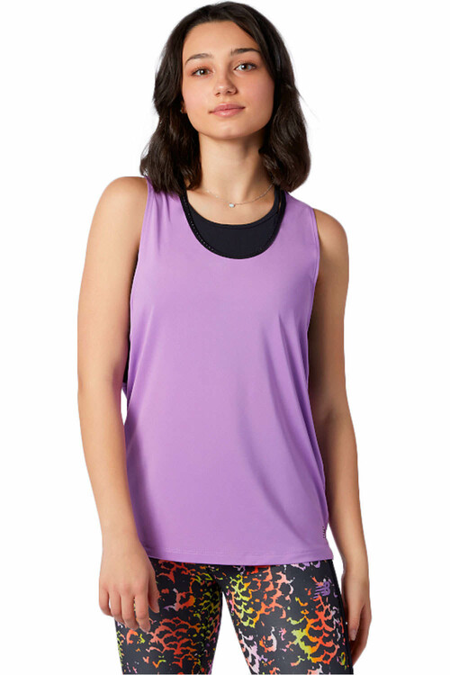 NEW BALANCE RELENTLESS SWEAT TANK morado