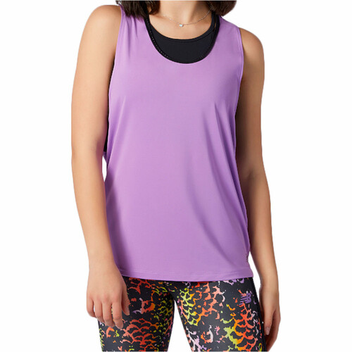 NEW BALANCE RELENTLESS SWEAT TANK morado