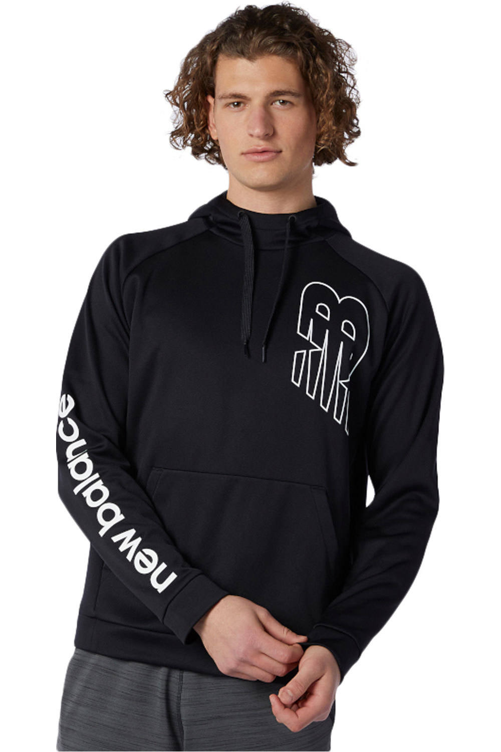 New Balance sudadera hombre New Balance Tenacity Fleece Pullover Hoodie vista frontal New Balance sudadera hombre New Balance Tenacity Fleece Pullover Hoodie vista frontal