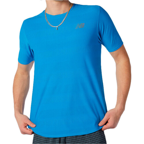 NEW BALANCE Q SPEED JACQUARD SHORT SLEEVE azul