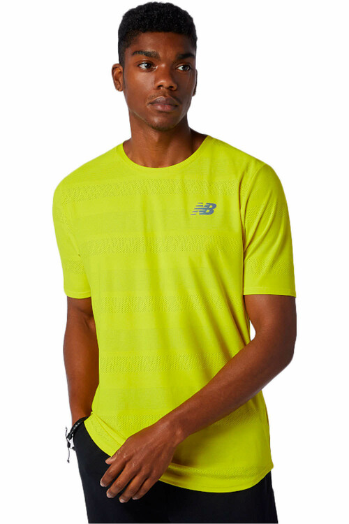 NEW BALANCE Q SPEED JACQUARD SHORT SLEEVE amarillo