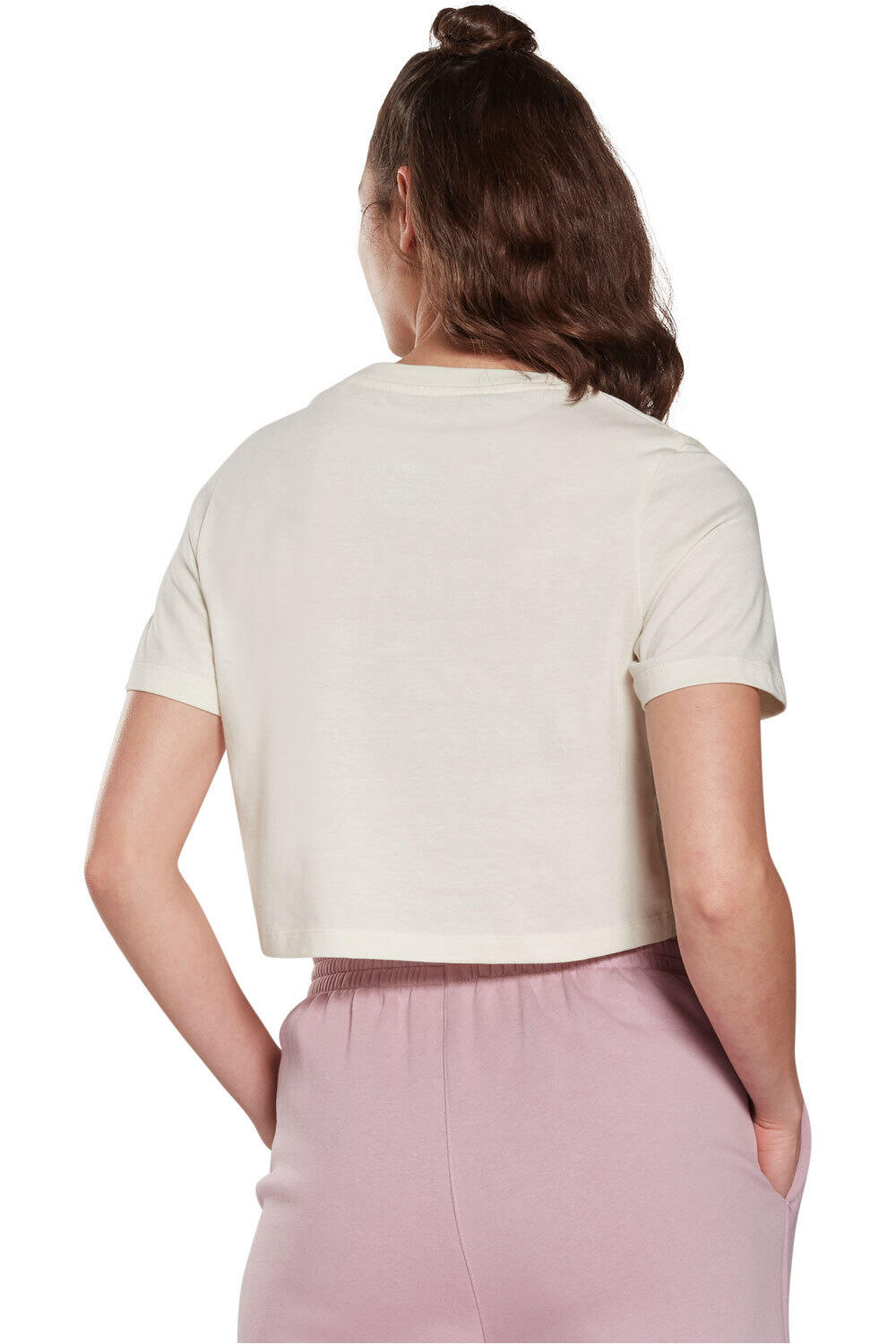 Reebok camiseta manga corta mujer Reebok RI BL Crop Tee vista trasera Reebok camiseta manga corta mujer Reebok RI BL Crop Tee vista trasera