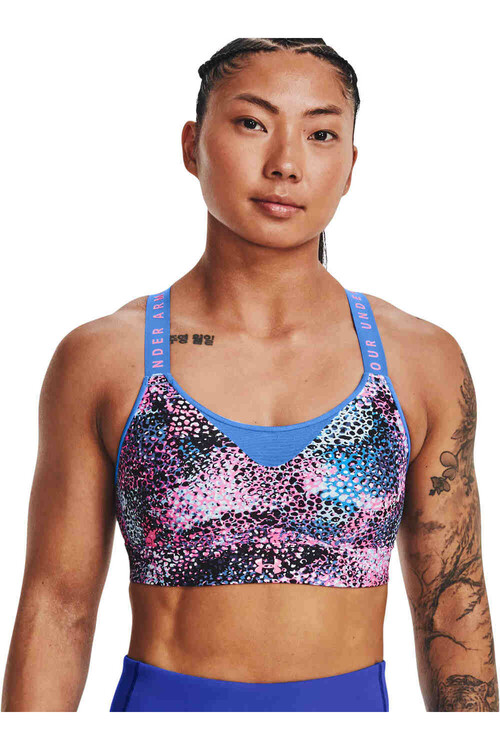 UNDER ARMOUR UA INFINITY HIGH PRINT BRA rosa