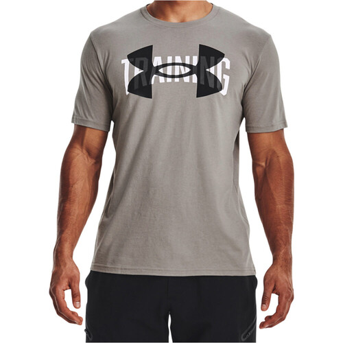 UNDER ARMOUR UA TRAINING OVERLAY SS gris