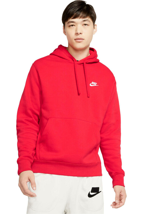 NIKE M NSW CLUB HOODIE PO BB rojo