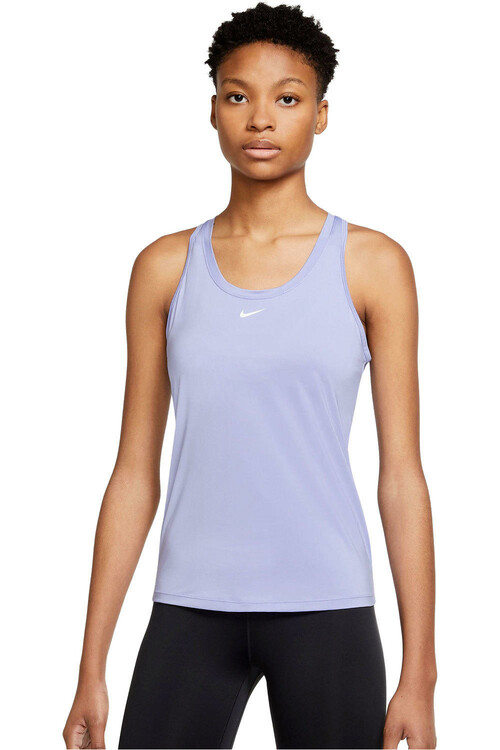 NIKE W NK ONE DF SLIM TANK azul