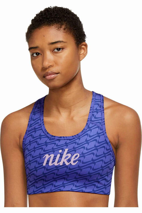NIKE W NK DF SWSH IC AOP GX BRA azul
