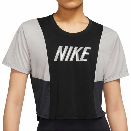 NIKE W NK ONE DF SS STD CRP TOP CB negro