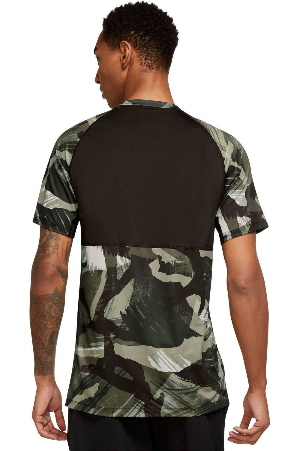 Nike camiseta fitness hombre Nike M NP DF SS SLIM TOP CAMO vista trasera Nike camiseta fitness hombre Nike M NP DF SS SLIM TOP CAMO vista trasera