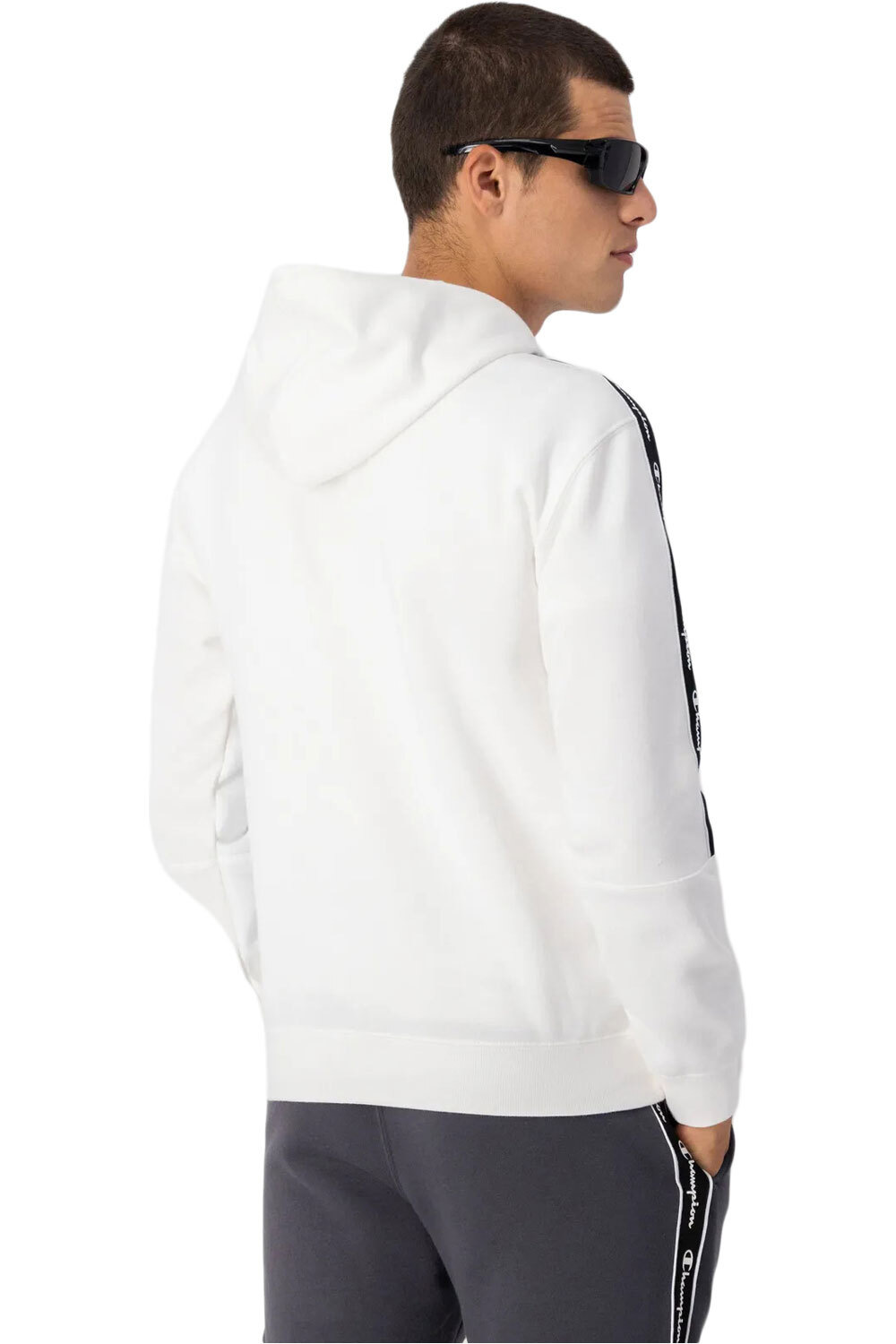 Champion sudadera hombre Champions tape Hooded vista trasera Champion sudadera hombre Champions tape Hooded vista trasera