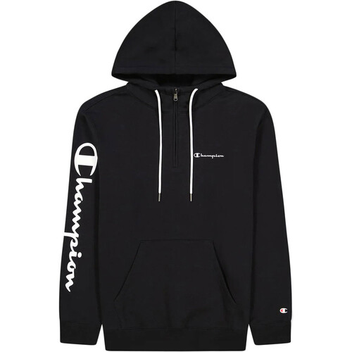 CHAMPION CLASSIC HOODED HALF ZIP negro