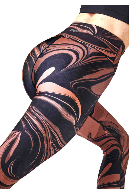 CASALL CASALL MARBLES HIGH WAIST TIGHTS marron