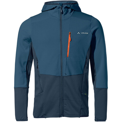 VAUDE MEN S MONVISO HOODED GRID FLEECE JACKET azul