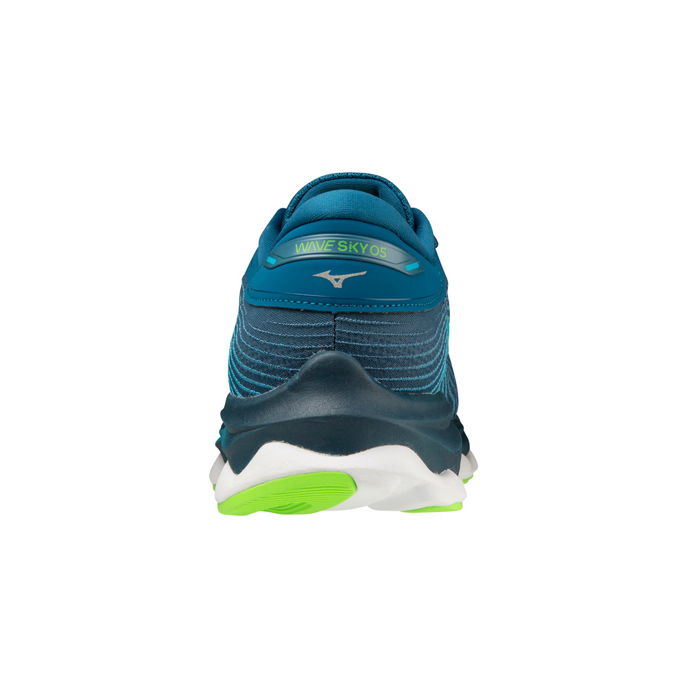Mizuno zapatilla running hombre Mizuno WAVE SKY 5 vista trasera Mizuno zapatilla running hombre Mizuno WAVE SKY 5 vista trasera