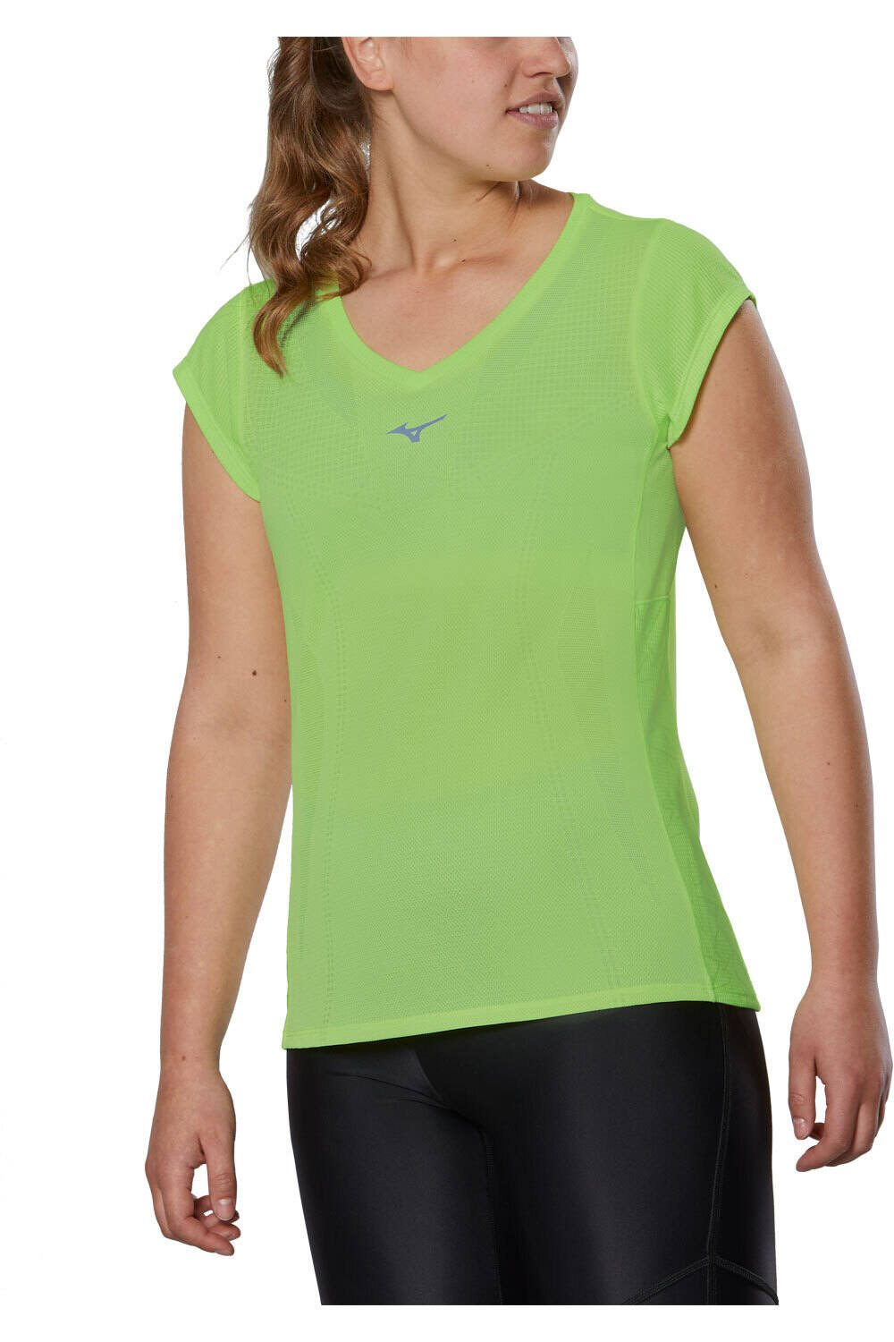 Mizuno camiseta entrenamiento manga corta mujer Mizuno Aero Tee (w) vista frontal Mizuno camiseta entrenamiento manga corta mujer Mizuno Aero Tee (w) vista frontal