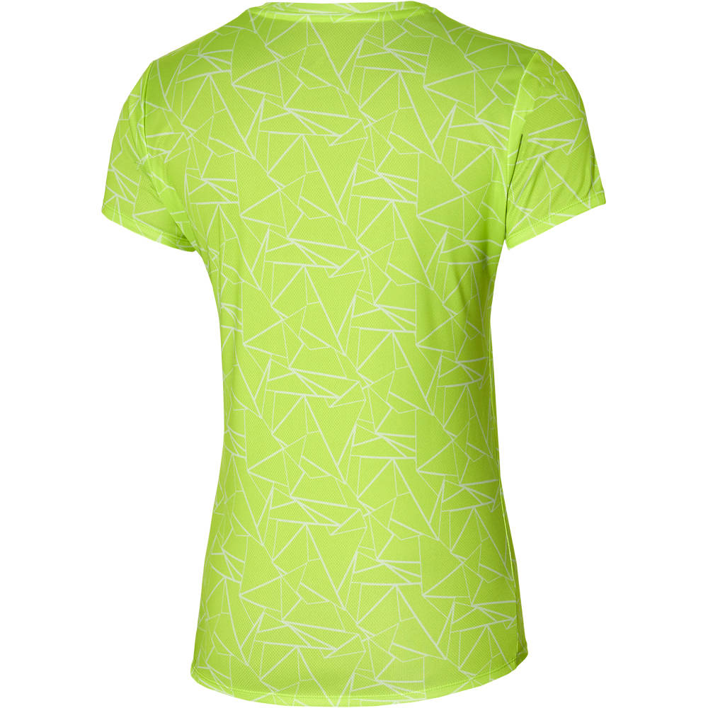 Mizuno camiseta entrenamiento manga corta mujer Mizuno Impulse Core Graphic Tee (w) vista trasera Mizuno camiseta entrenamiento manga corta mujer Mizuno Impulse Core Graphic Tee (w) vista trasera