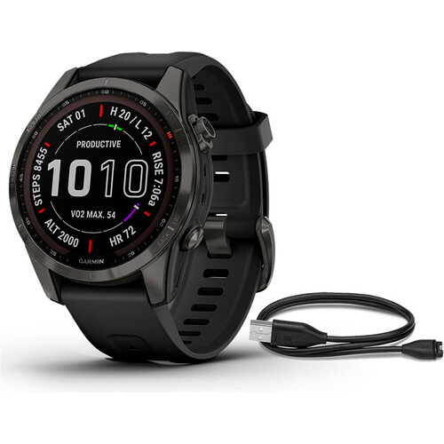 GARMIN FENIX 7S SAPPHIRE CARBON GRAY DLC BLACK