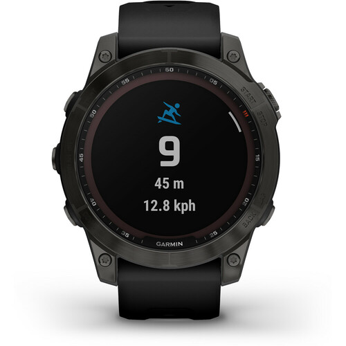 GARMIN FENIX 7 SAPPHIRE CRBN GRY DLC TI BLK BND