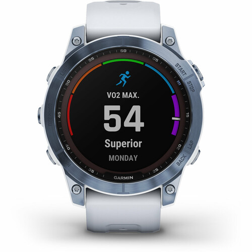 GARMIN FENIX 7 SAPPHIRE MINERL BLUE TI WHTSTNE