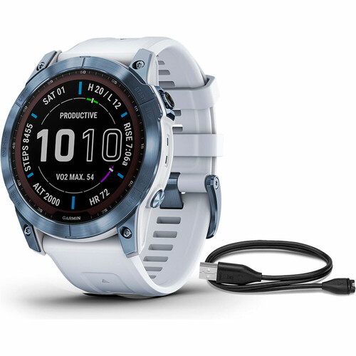 GARMIN FENIX 7X SAPH/WHITESTONE/TI SILCONE BAND