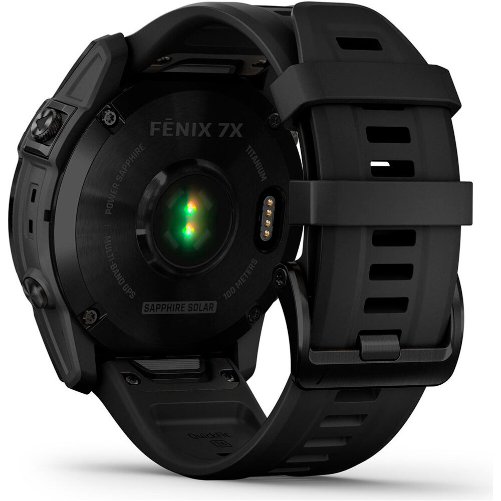 Garmin pulsómetros con gps Garmin FENIX 7X Saph Black Ti Black Silicone 01 Garmin pulsómetros con gps Garmin FENIX 7X Saph Black Ti Black Silicone 01