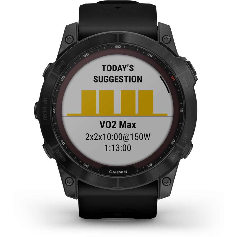 Garmin pulsómetros con gps Garmin FENIX 7X Saph Black Ti Black Silicone 05 Garmin pulsómetros con gps Garmin FENIX 7X Saph Black Ti Black Silicone 05