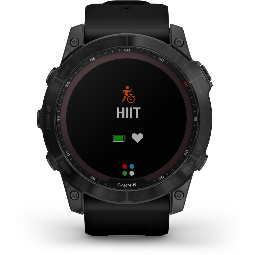 Garmin pulsómetros con gps Garmin FENIX 7X Saph Black Ti Black Silicone 07 Garmin pulsómetros con gps Garmin FENIX 7X Saph Black Ti Black Silicone 07