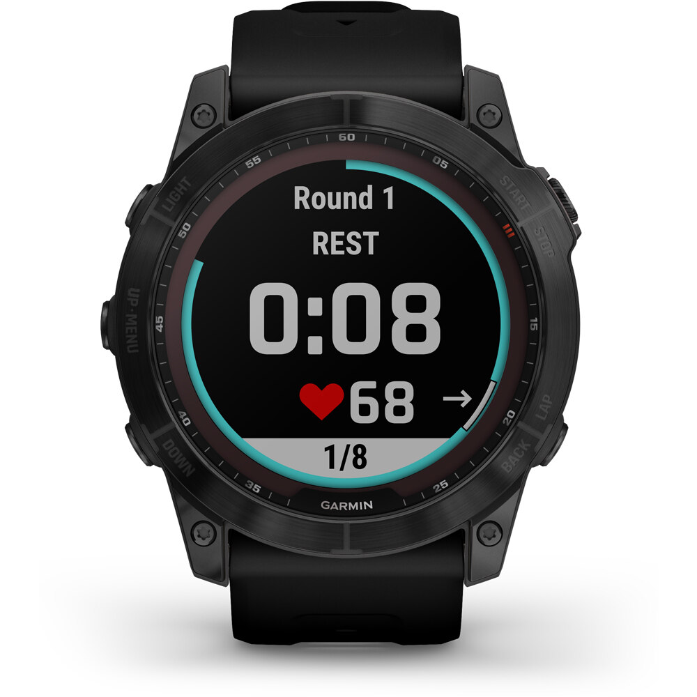 Garmin pulsómetros con gps Garmin FENIX 7X Saph Black Ti Black Silicone 08 Garmin pulsómetros con gps Garmin FENIX 7X Saph Black Ti Black Silicone 08