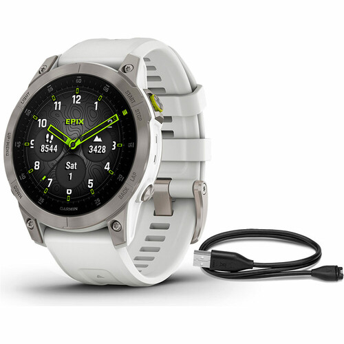GARMIN EPIX 2 CARRERA WHITE SAPPHIRE TI SILICON
